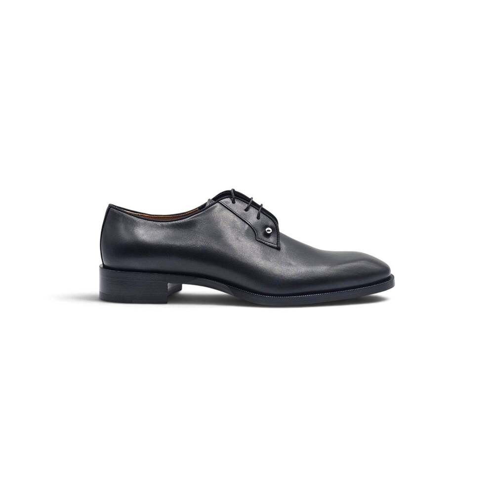 Christian Louboutin Chambeliss Leather Derby Shoes Black EU 44.5 US 11.5 $1350